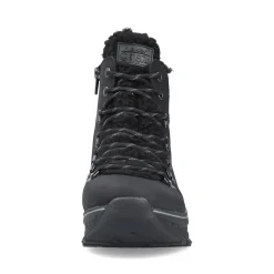 Outlet Rieker Damskie Sznurowane Buty , Asfaltowe, Czarne