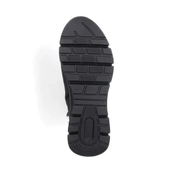 Outlet Rieker Damskie Sznurowane Buty , Asfaltowe, Czarne