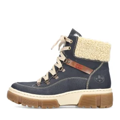 Best Rieker Damskie Sznurowane Buty W Kolorze Morskiego Blekitu