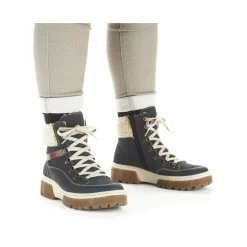 Best Rieker Damskie Sznurowane Buty W Kolorze Morskiego Blekitu
