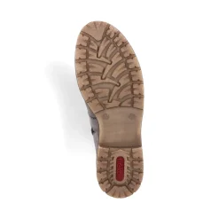 New Rieker Damskie Sznurowane Buty W Kolorze Srebrnoszarym