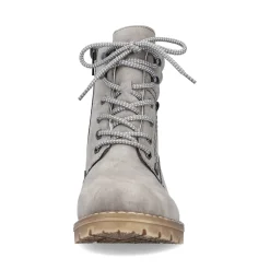 New Rieker Damskie Sznurowane Buty W Kolorze Srebrnoszarym