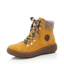 Outlet Rieker Damskie Sznurowane Buty W Kolorze Slonecznikowo-Zoltym