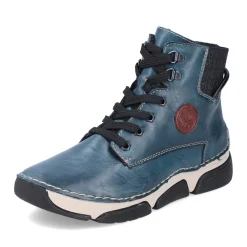 Fashion Rieker Damskie Sznurowane Buty W Kolorze Niebiesko-Niebieskim