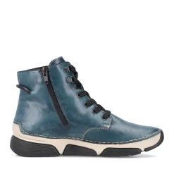 Fashion Rieker Damskie Sznurowane Buty W Kolorze Niebiesko-Niebieskim