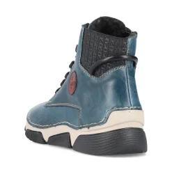 Fashion Rieker Damskie Sznurowane Buty W Kolorze Niebiesko-Niebieskim