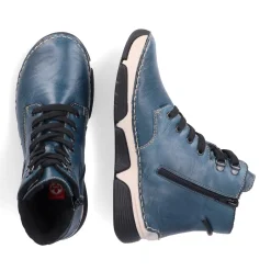 Fashion Rieker Damskie Sznurowane Buty W Kolorze Niebiesko-Niebieskim