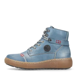 Clearance Rieker Damskie Sznurowane Buty W Kolorze Blekitnym