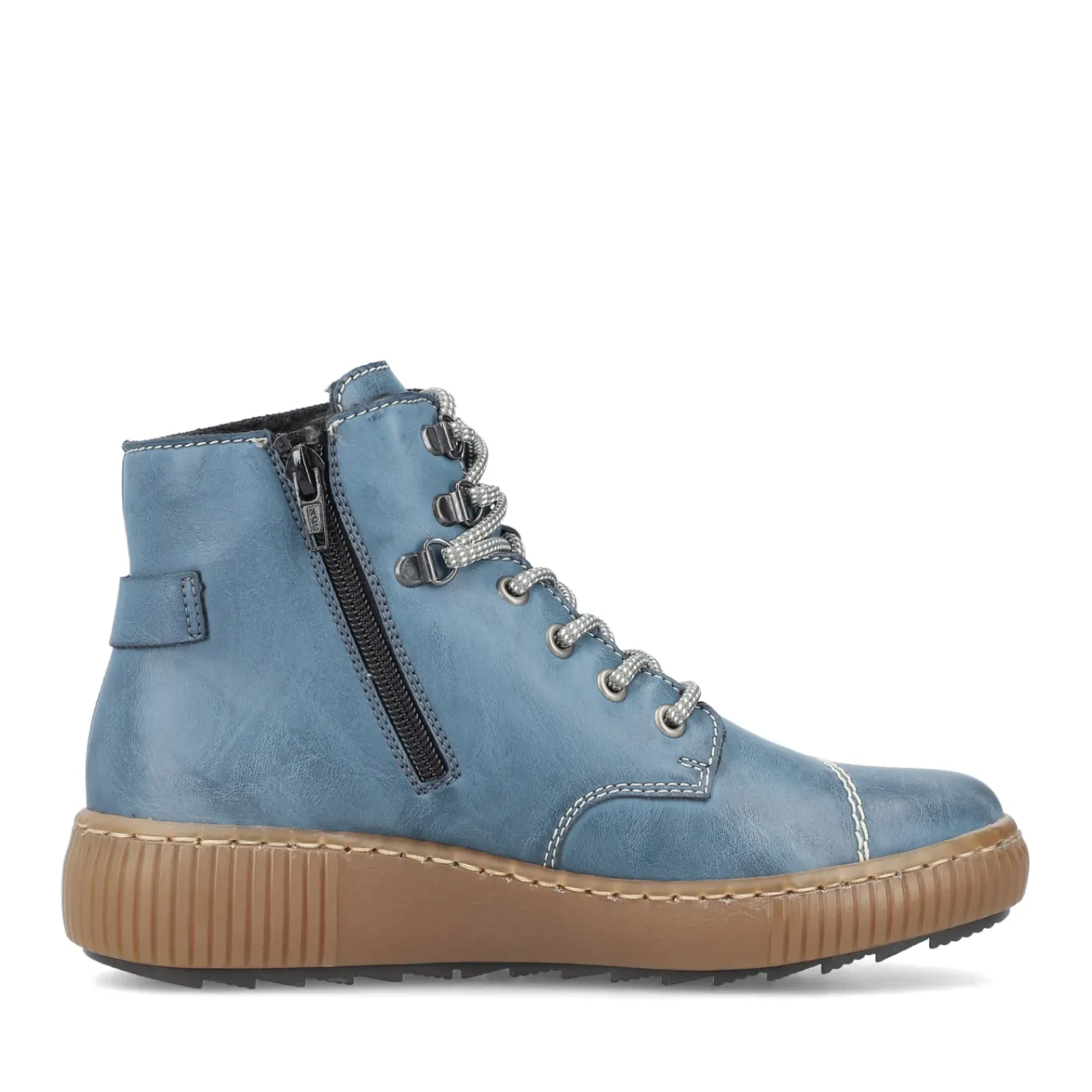 Clearance Rieker Damskie Sznurowane Buty W Kolorze Blekitnym