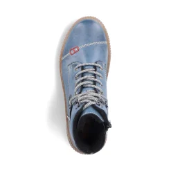 Clearance Rieker Damskie Sznurowane Buty W Kolorze Blekitnym