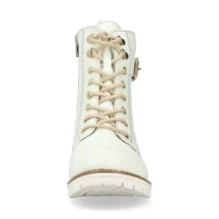 Clearance Rieker Damskie Sznurowane Buty W Kolorze Czystej Bieli