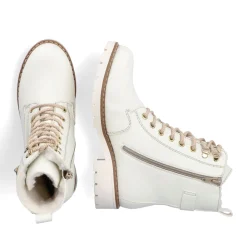 Clearance Rieker Damskie Sznurowane Buty W Kolorze Czystej Bieli