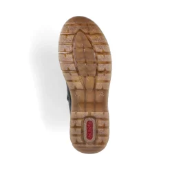 New Rieker Damskie Sznurowane Buty W Kolorze Zielono-Szarym