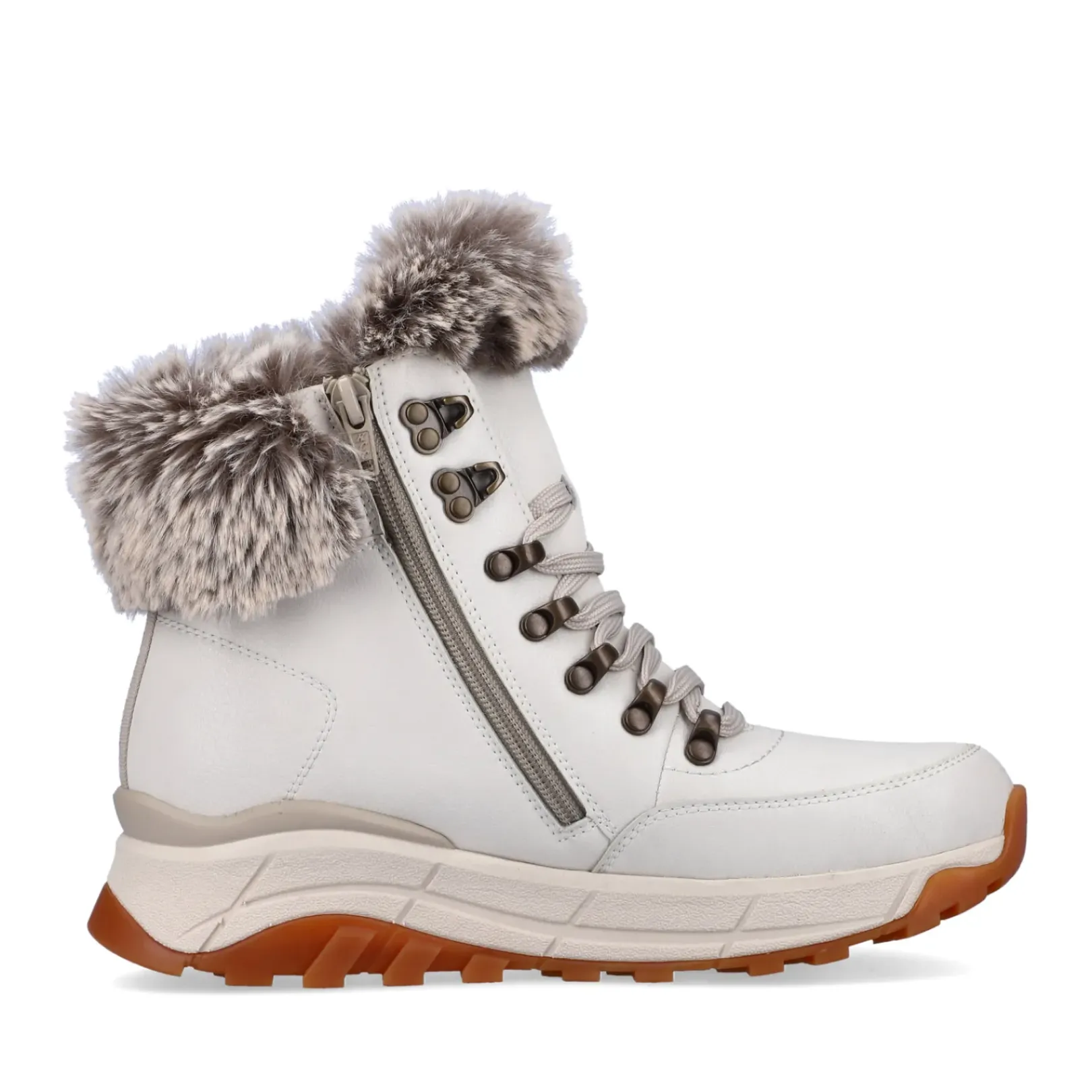 Discount Rieker Damskie Sznurowane Buty Frost White