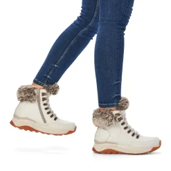Discount Rieker Damskie Sznurowane Buty Frost White