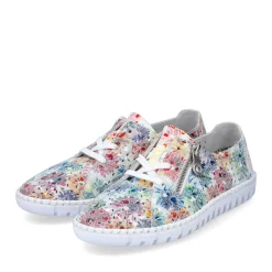 Online Rieker Damskie Sznurowane Buty W Kwiaty