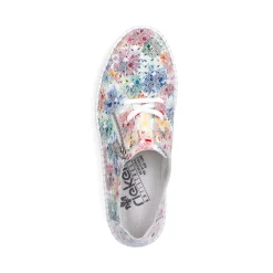 Online Rieker Damskie Sznurowane Buty W Kwiaty