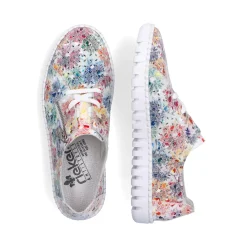 Online Rieker Damskie Sznurowane Buty W Kwiaty