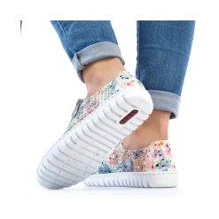 Online Rieker Damskie Sznurowane Buty W Kwiaty