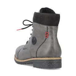 New Rieker Damskie Sznurowane Buty W Kolorze Platynowo-Szarym