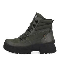 Best Rieker Damskie Sznurowane Buty W Kolorze Wojskowej Zieleni I Czerni