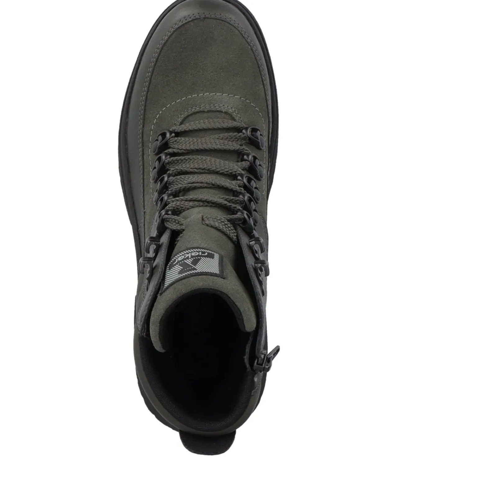 Best Rieker Damskie Sznurowane Buty W Kolorze Wojskowej Zieleni I Czerni
