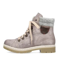 Best Rieker Damskie Sznurowane Buty W Kolorze Platynowo-Szarym