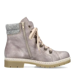 Best Rieker Damskie Sznurowane Buty W Kolorze Platynowo-Szarym