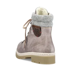 Best Rieker Damskie Sznurowane Buty W Kolorze Platynowo-Szarym