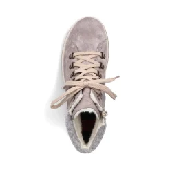 Best Rieker Damskie Sznurowane Buty W Kolorze Platynowo-Szarym
