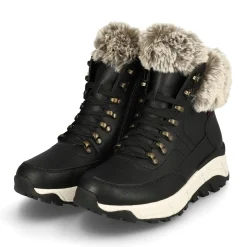 New Rieker Damskie Sznurowane Buty Urban Black