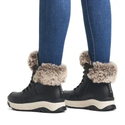 New Rieker Damskie Sznurowane Buty Urban Black