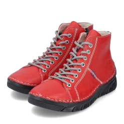 Best Rieker Damskie Sznurowane Buty W Kolorze Ognistoczerwonym