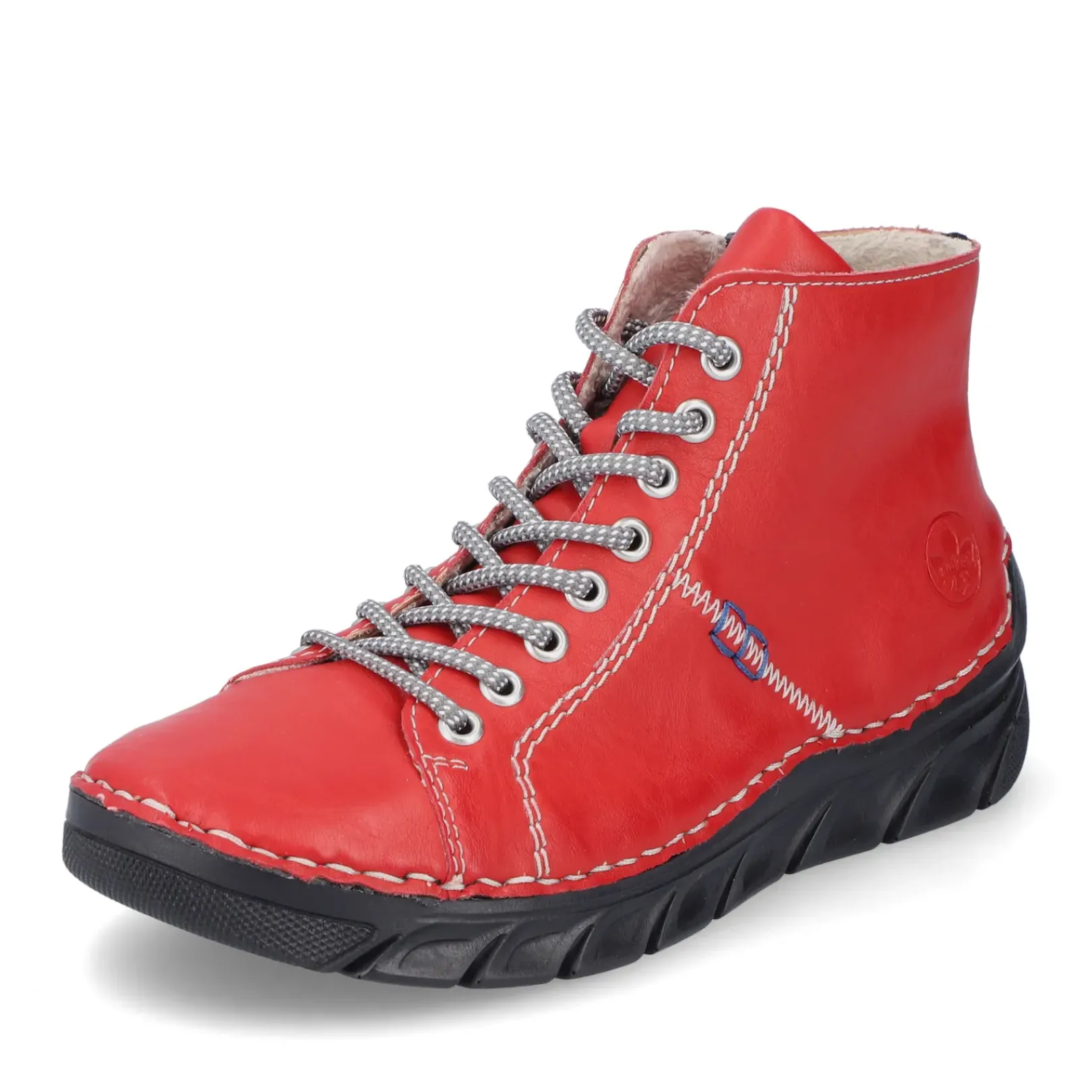 Best Rieker Damskie Sznurowane Buty W Kolorze Ognistoczerwonym