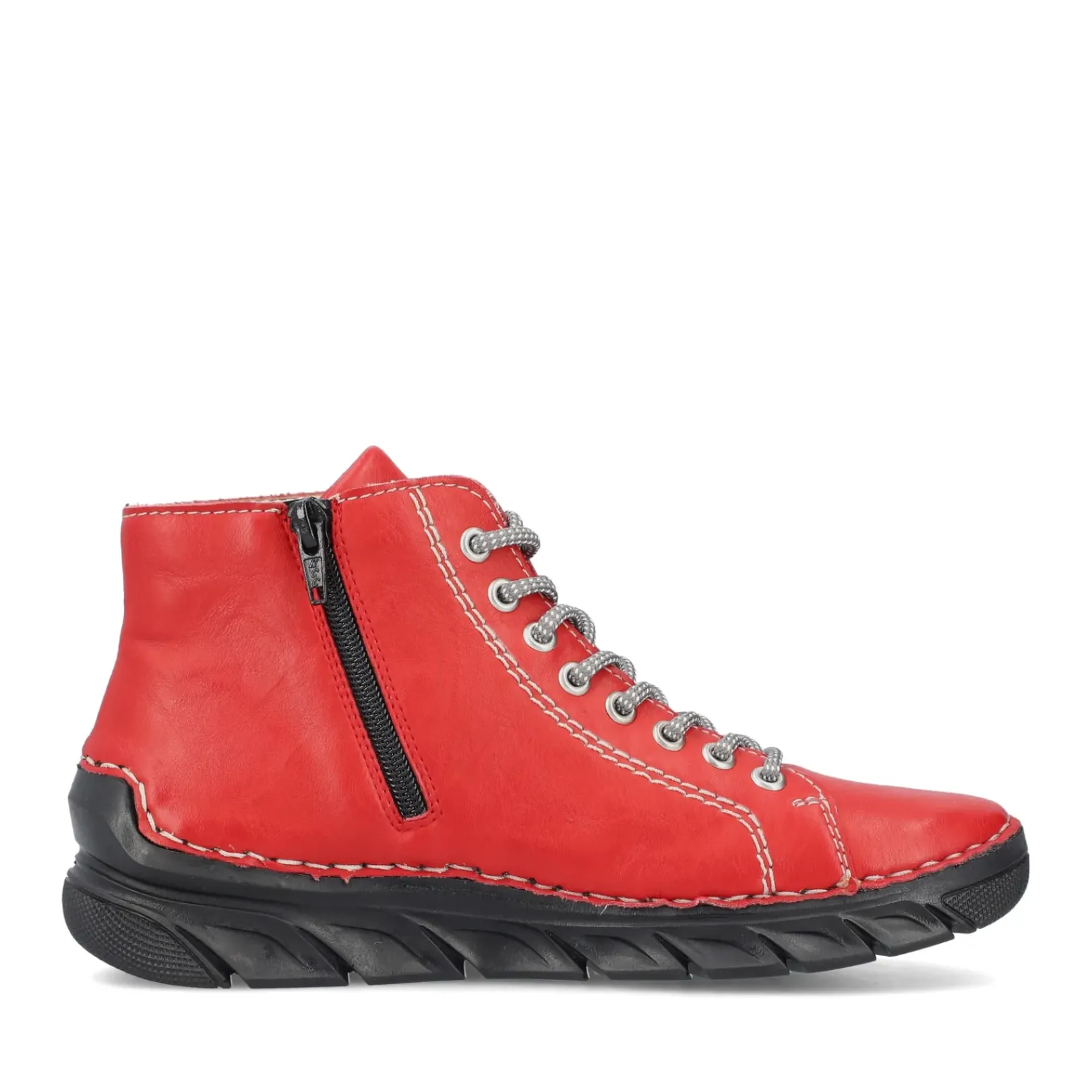 Best Rieker Damskie Sznurowane Buty W Kolorze Ognistoczerwonym