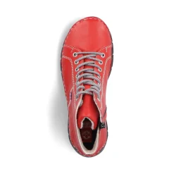 Best Rieker Damskie Sznurowane Buty W Kolorze Ognistoczerwonym