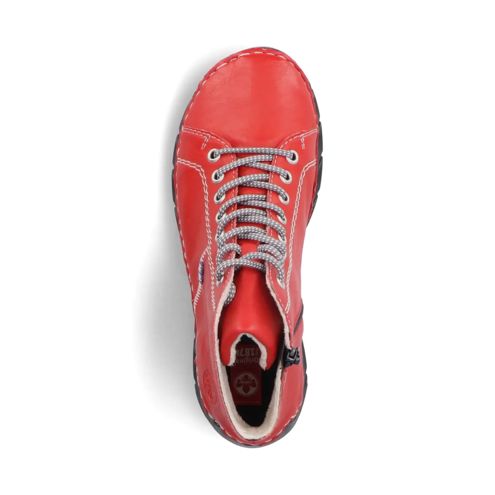 Best Rieker Damskie Sznurowane Buty W Kolorze Ognistoczerwonym