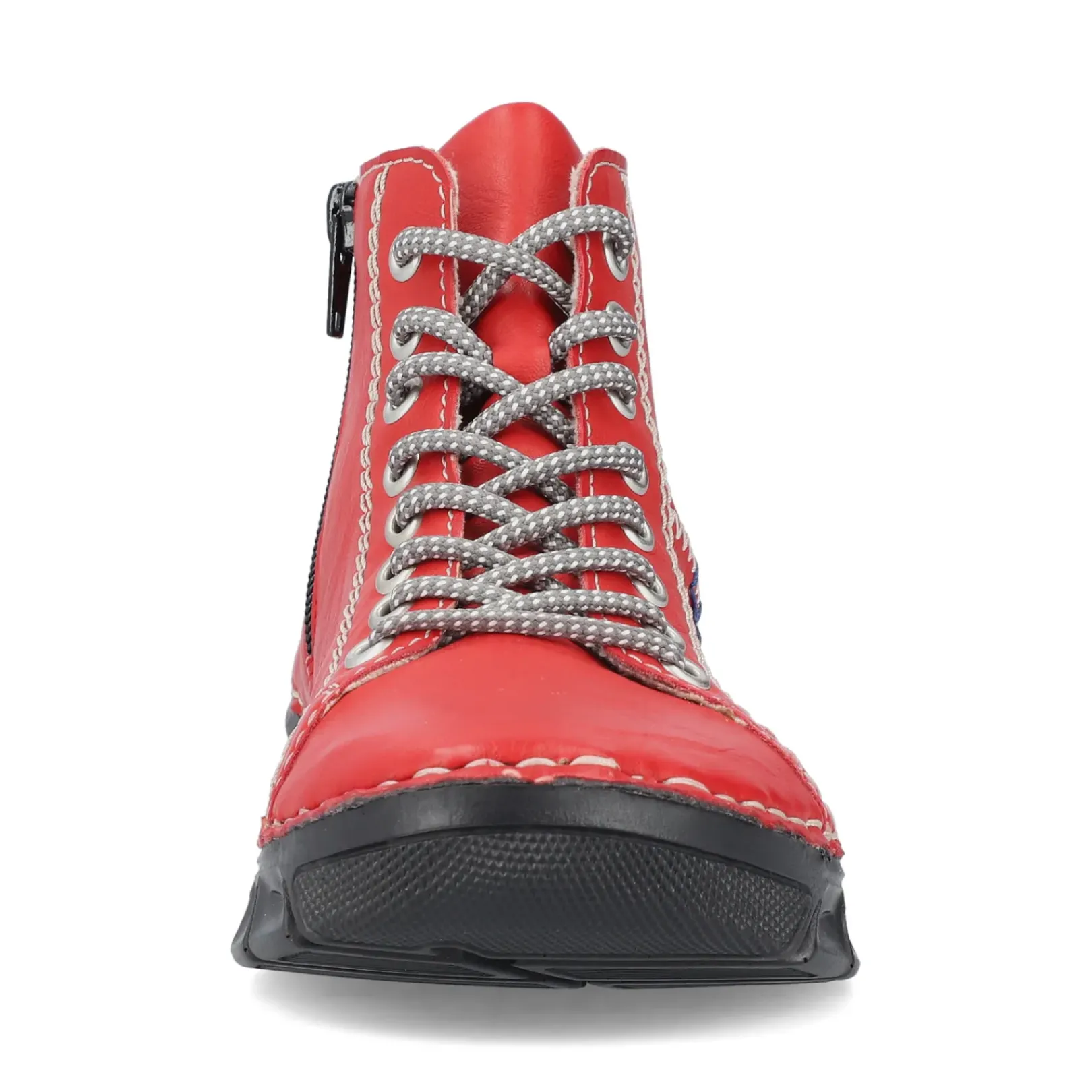 Best Rieker Damskie Sznurowane Buty W Kolorze Ognistoczerwonym
