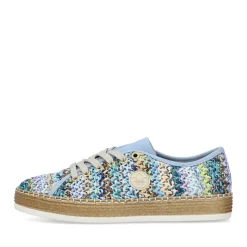 New Rieker Damskie Sznurowane Buty W Kolorze Blekitnego Nieba
