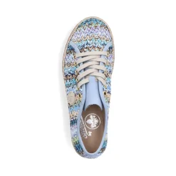 New Rieker Damskie Sznurowane Buty W Kolorze Blekitnego Nieba
