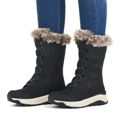 Discount Rieker Damskie Sznurowane Buty Night Black