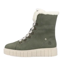 Fashion Rieker Damskie Sznurowane Buty Khaki Snow