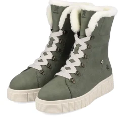 Fashion Rieker Damskie Sznurowane Buty Khaki Snow