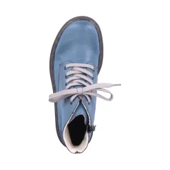 Outlet Rieker Damskie Sznurowane Buty W Kolorze Blekitnym