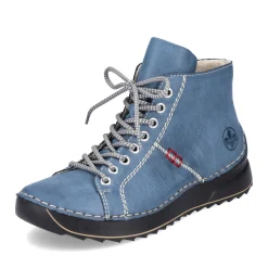 Best Rieker Damskie Sznurowane Buty W Kolorze Niebiesko-Szarym