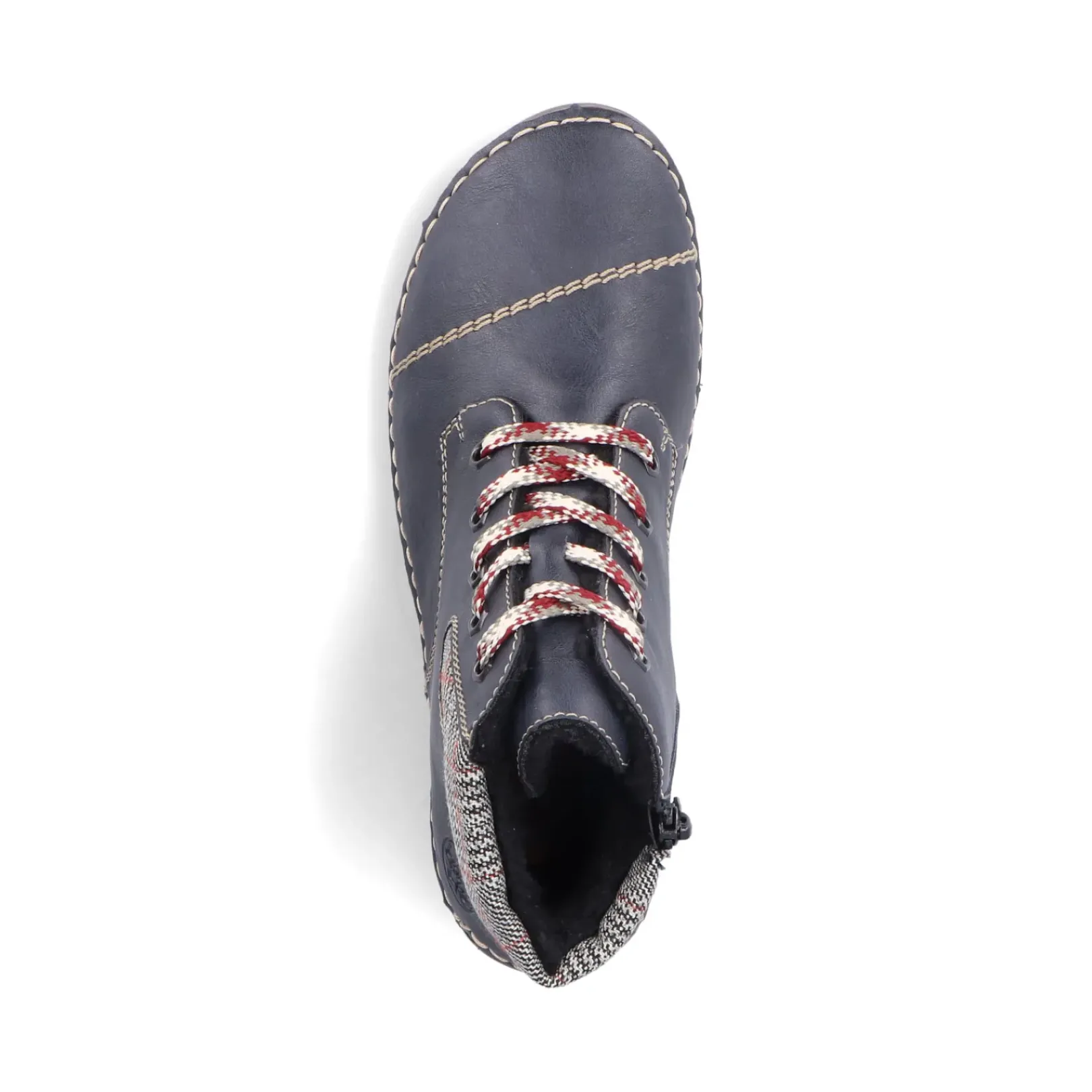 Hot Rieker Damskie Sznurowane Buty W Kolorze Stalowoniebieskim