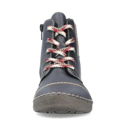 Hot Rieker Damskie Sznurowane Buty W Kolorze Stalowoniebieskim