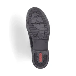 Outlet Rieker Damskie Sznurowane Buty , Asfaltowe, Czarne