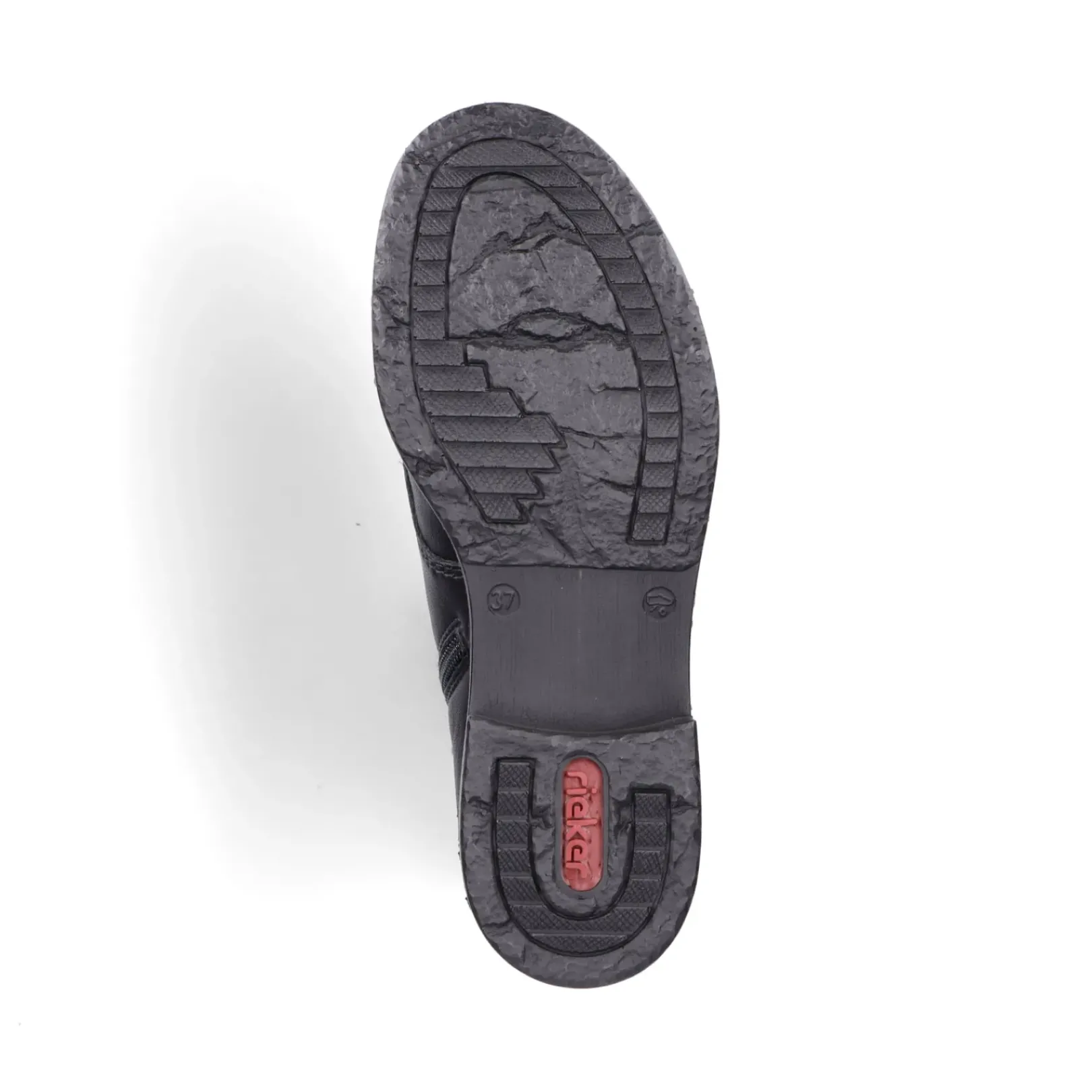 Outlet Rieker Damskie Sznurowane Buty , Asfaltowe, Czarne