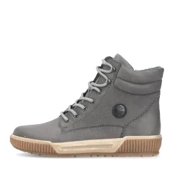 Best Rieker Damskie Sznurowane Buty W Kolorze Ksiezycowej Szarosci